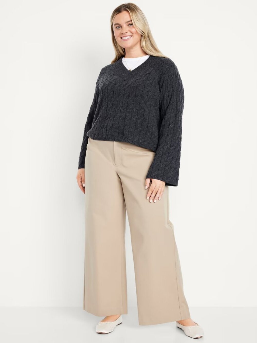 Old Navy Pixie Super Wide Leg Pants Women 14 Tall Mocha Taffy High Rise